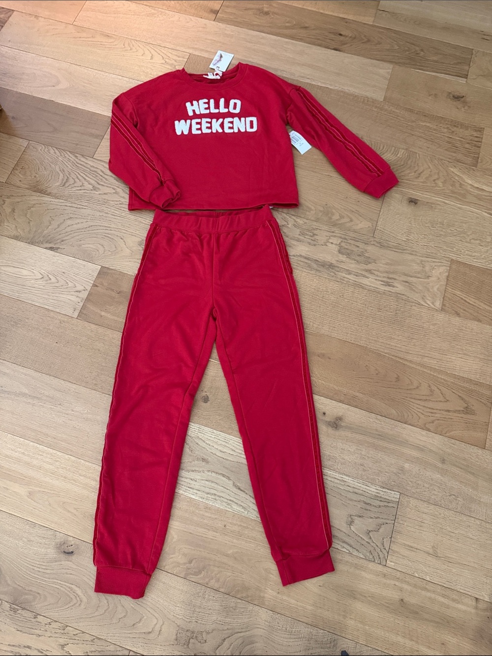 Hello Weekend Red Kids Jessica Simpson Jogger Set